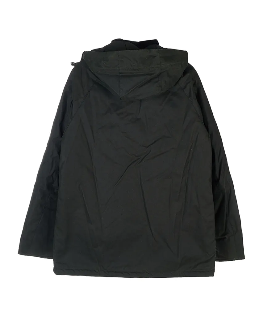 Waxed-Effect Parka Jacket