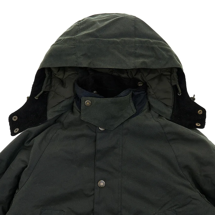 Waxed-Effect Parka Jacket