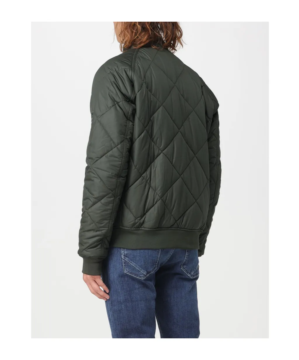 Logo Patch Zip-Up Padded Jacket