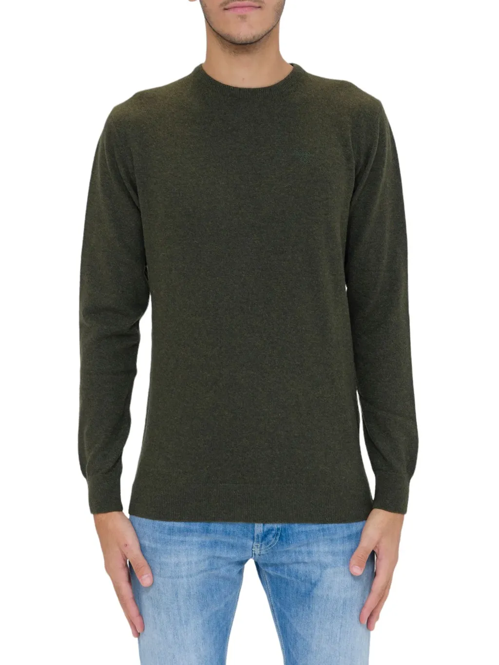 Logo Embroidered Crewneck Knitted Jumper