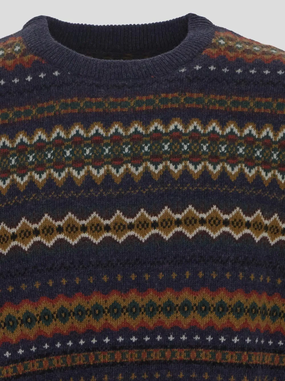 Graphic-Print Wool Jumper