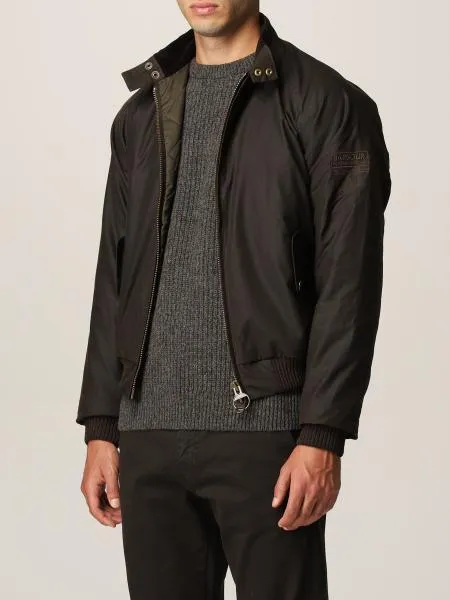 Zipper Waxed Casual Jacket