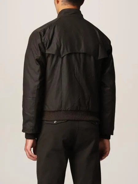 Zipper Waxed Casual Jacket