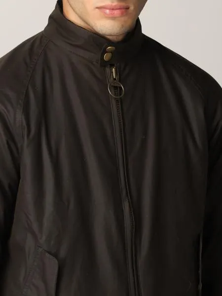 Zipper Waxed Casual Jacket
