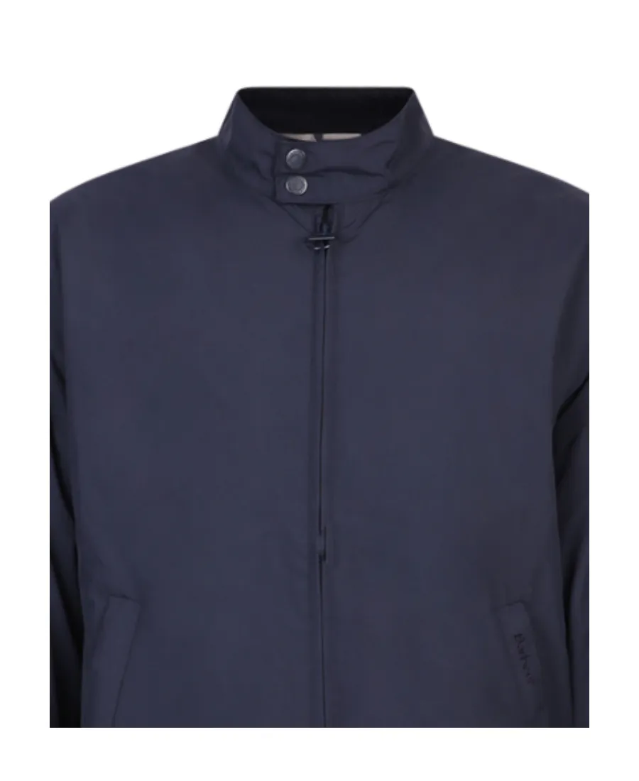 Navy Blue Collar Casual Jacket