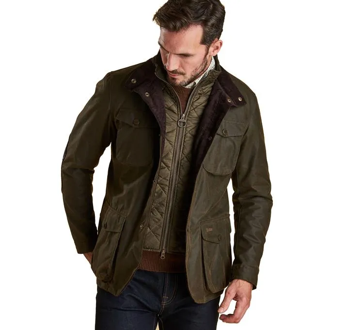 High-Neck Button-Up Jacket