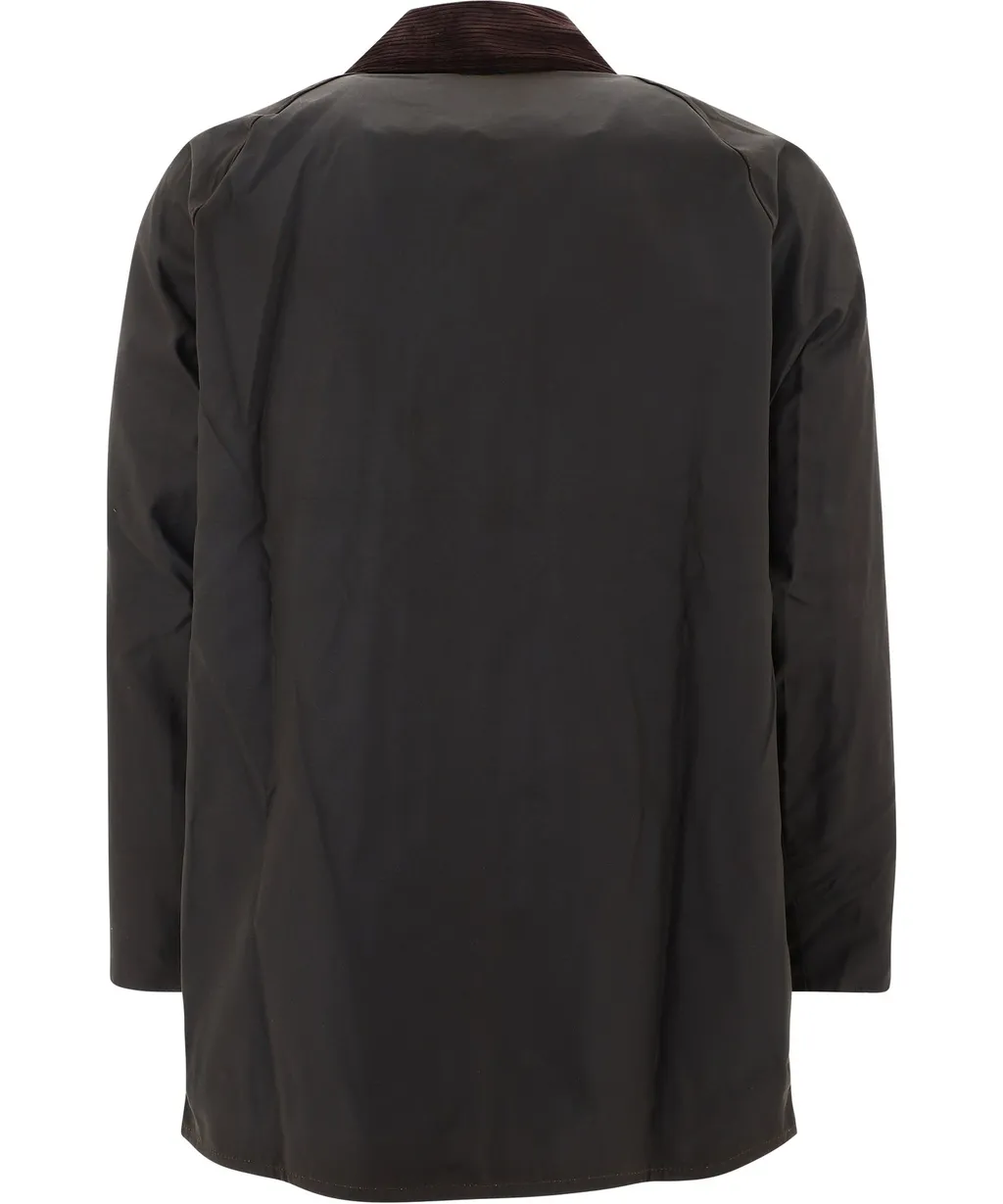 Logo Embroidered Snap-Fastened Coat