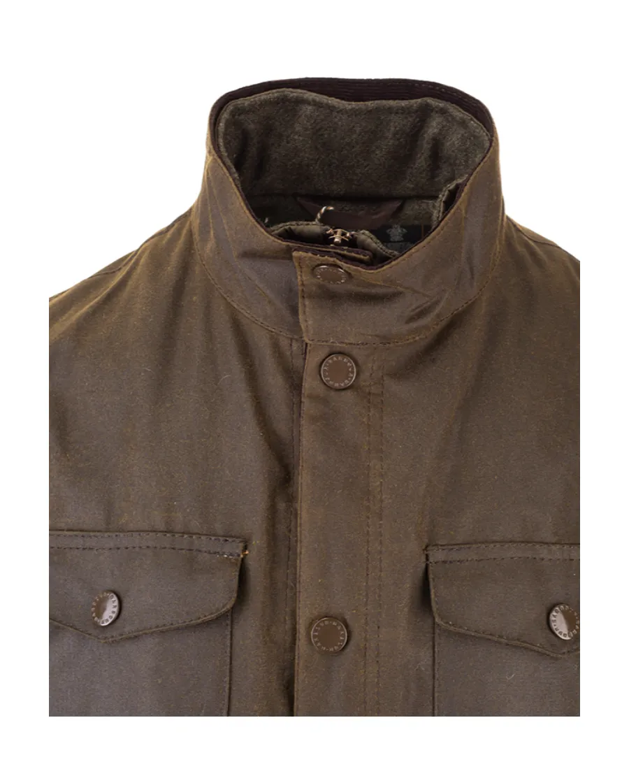 Ogston High-Neck Waxed Jacket