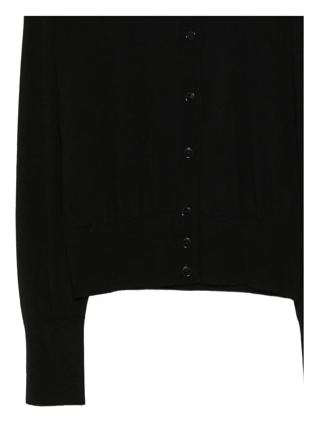 Buttoned Ribbed Cardigan