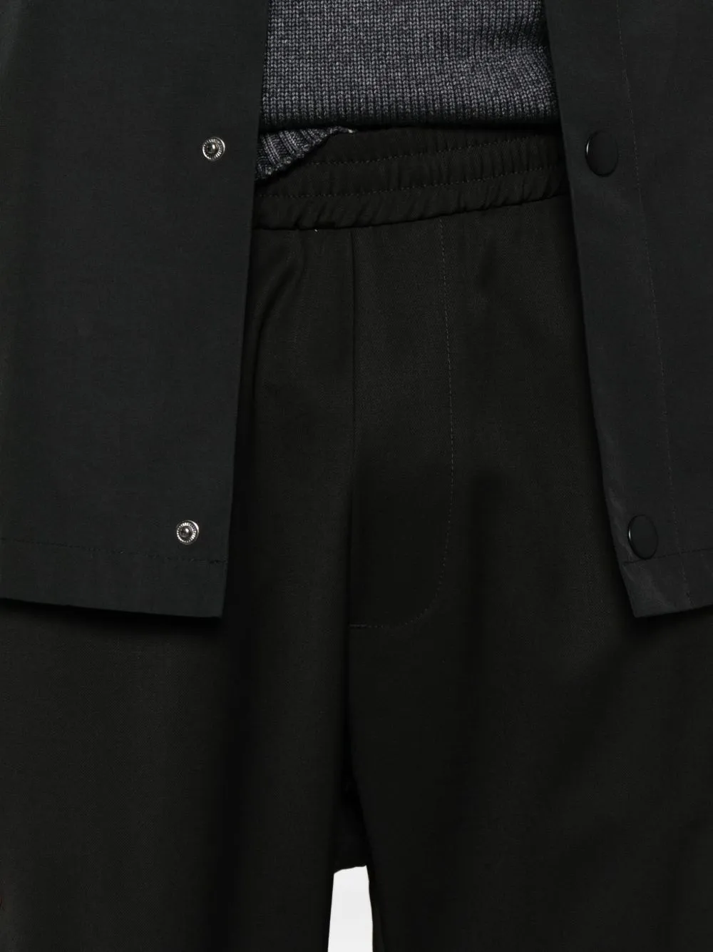 Elastic-Waist Cuffed Trousers