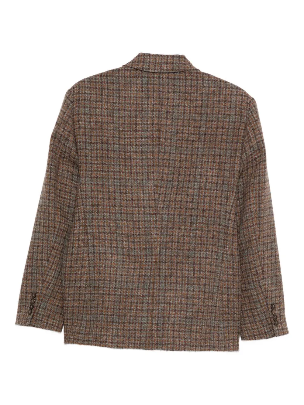 Checked Three-Button Blazer