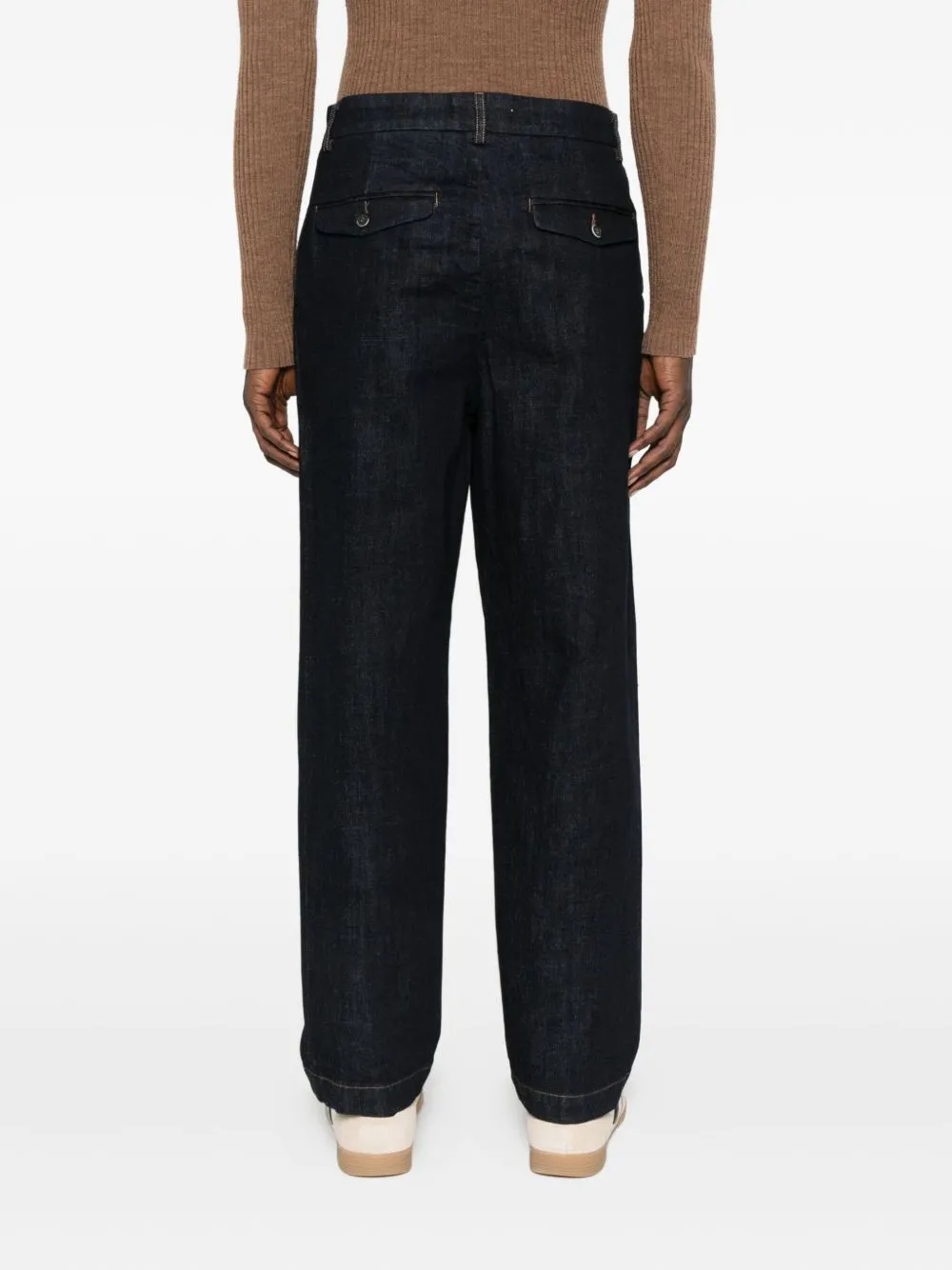 High-Waisted Straight-Leg Jeans