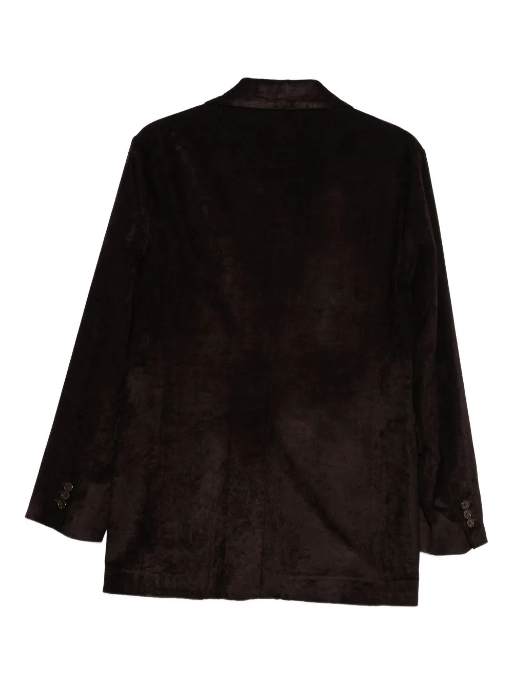 Velvet Single-Breasted Blazer
