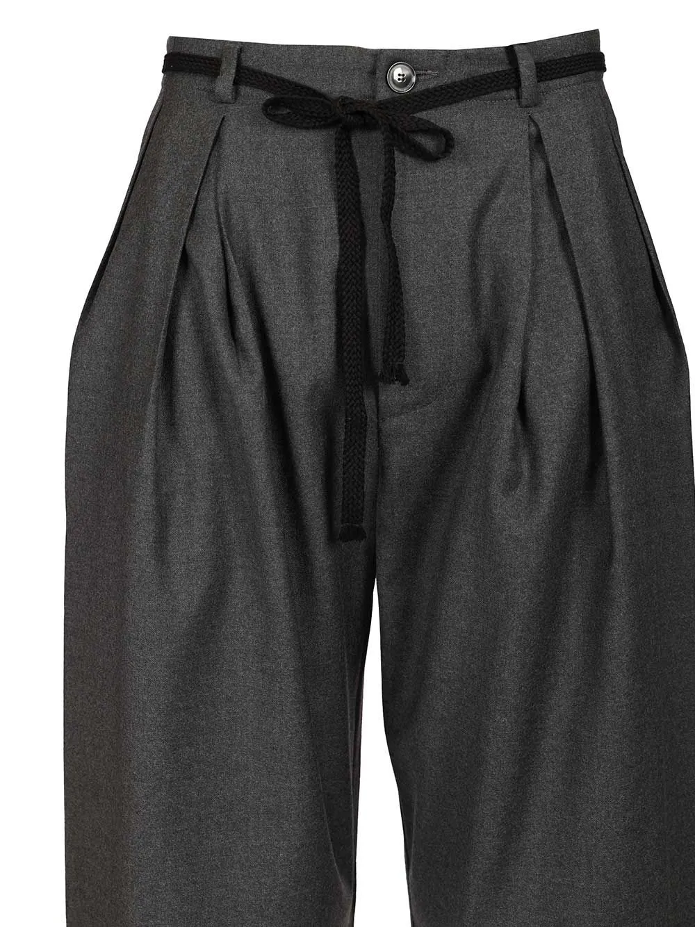 Pleated Drawstring Trousers