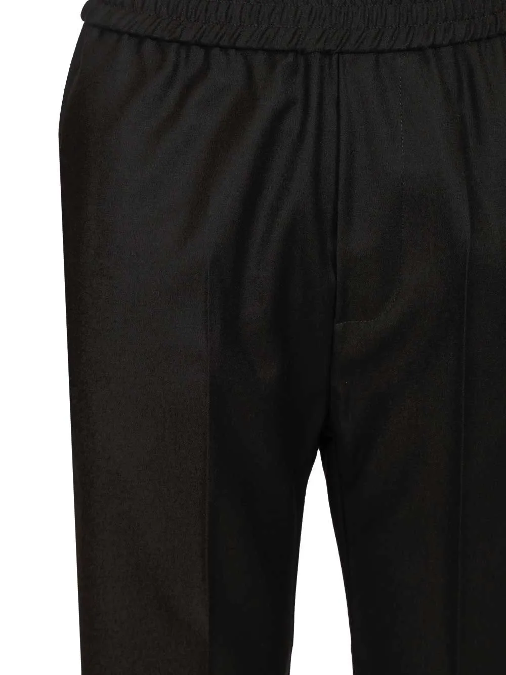 Back-Pockets Elastic-Waist Trousers