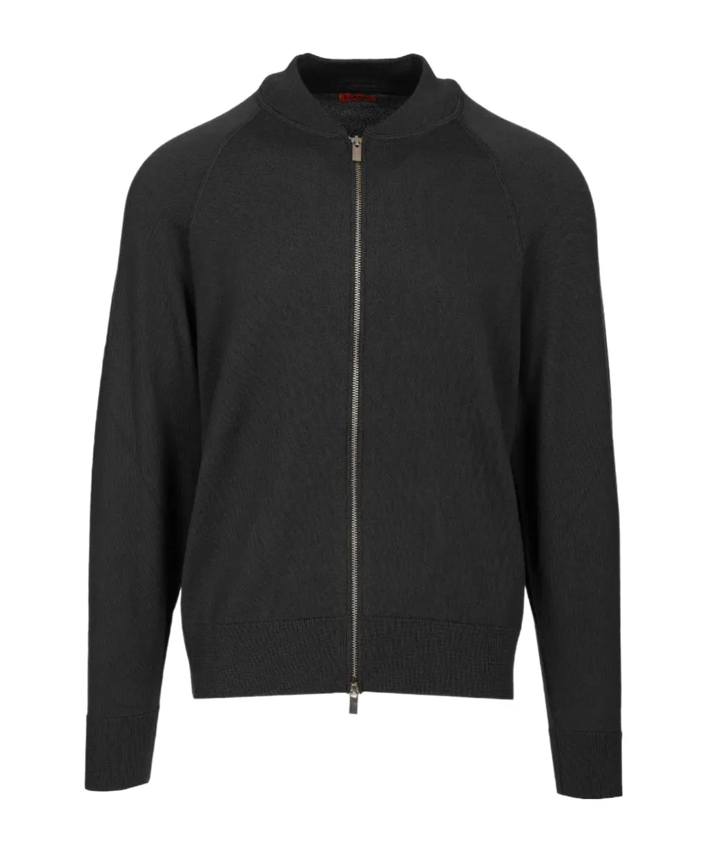 Zip-Front Raglan-Sleeve Cardigan