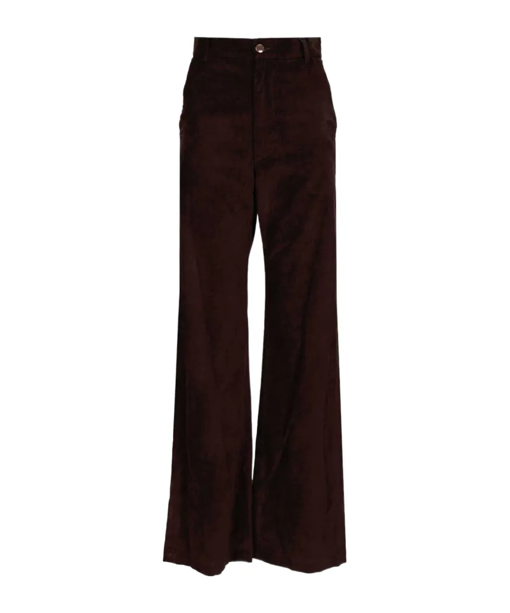 Welt-Pockets Wide-Leg Trousers