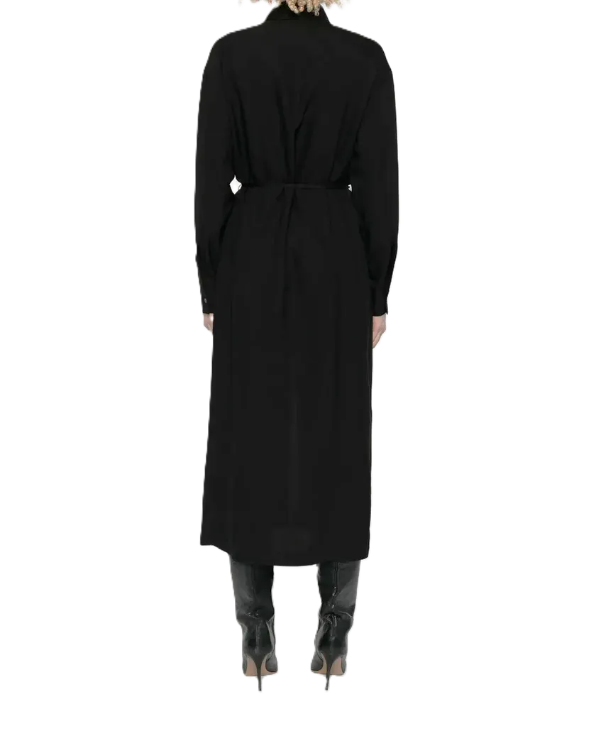 Tie-Neck Long Sleeved Dress