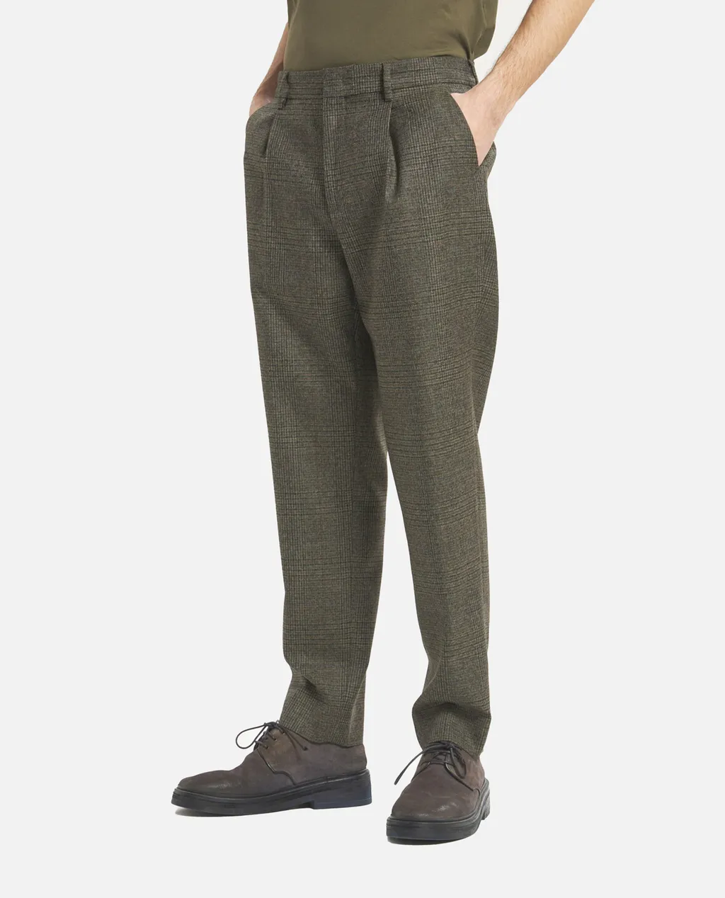 Pleated Zip-Up Track Pants
