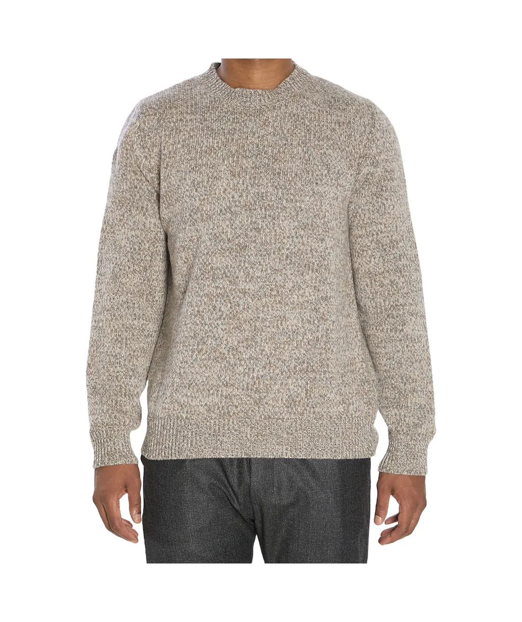 Speckled Crew-Neck Wool Sweater