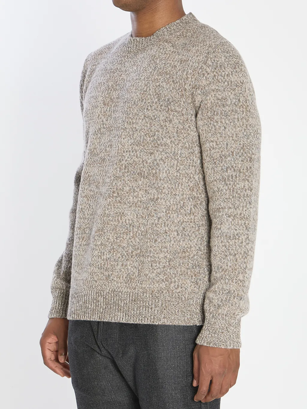 Speckled Crew-Neck Wool Sweater