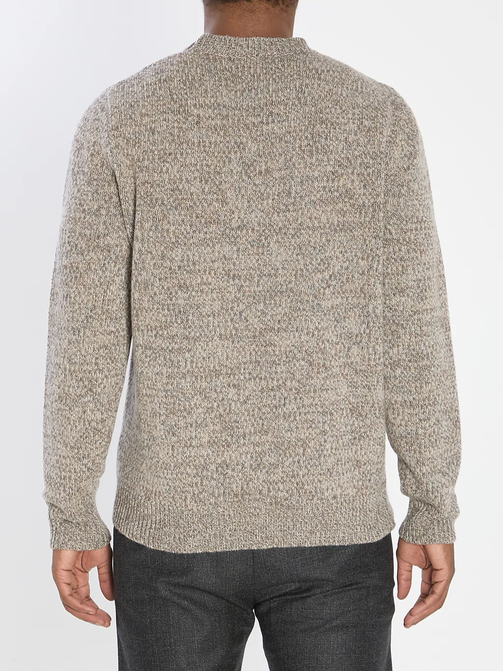 Speckled Crew-Neck Wool Sweater