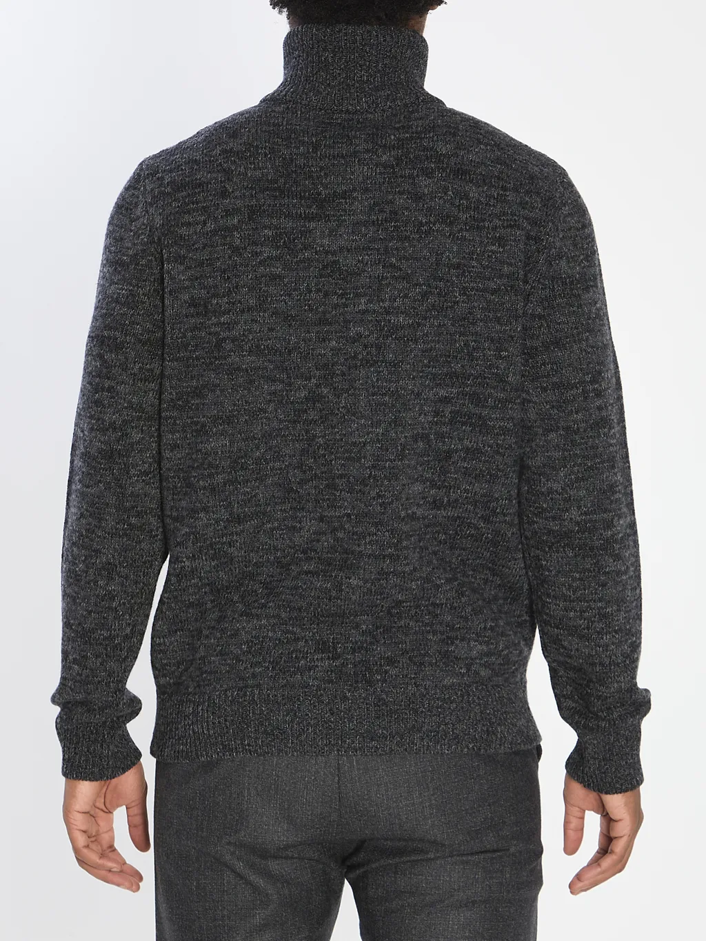 Turtleneck Zip-Front Sweater