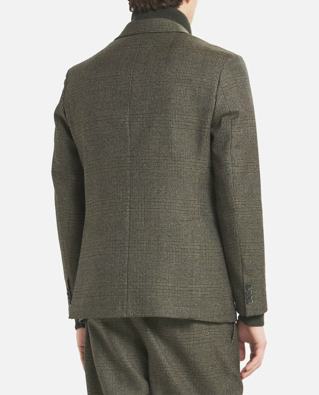 Checked Single-Breasted Blazer