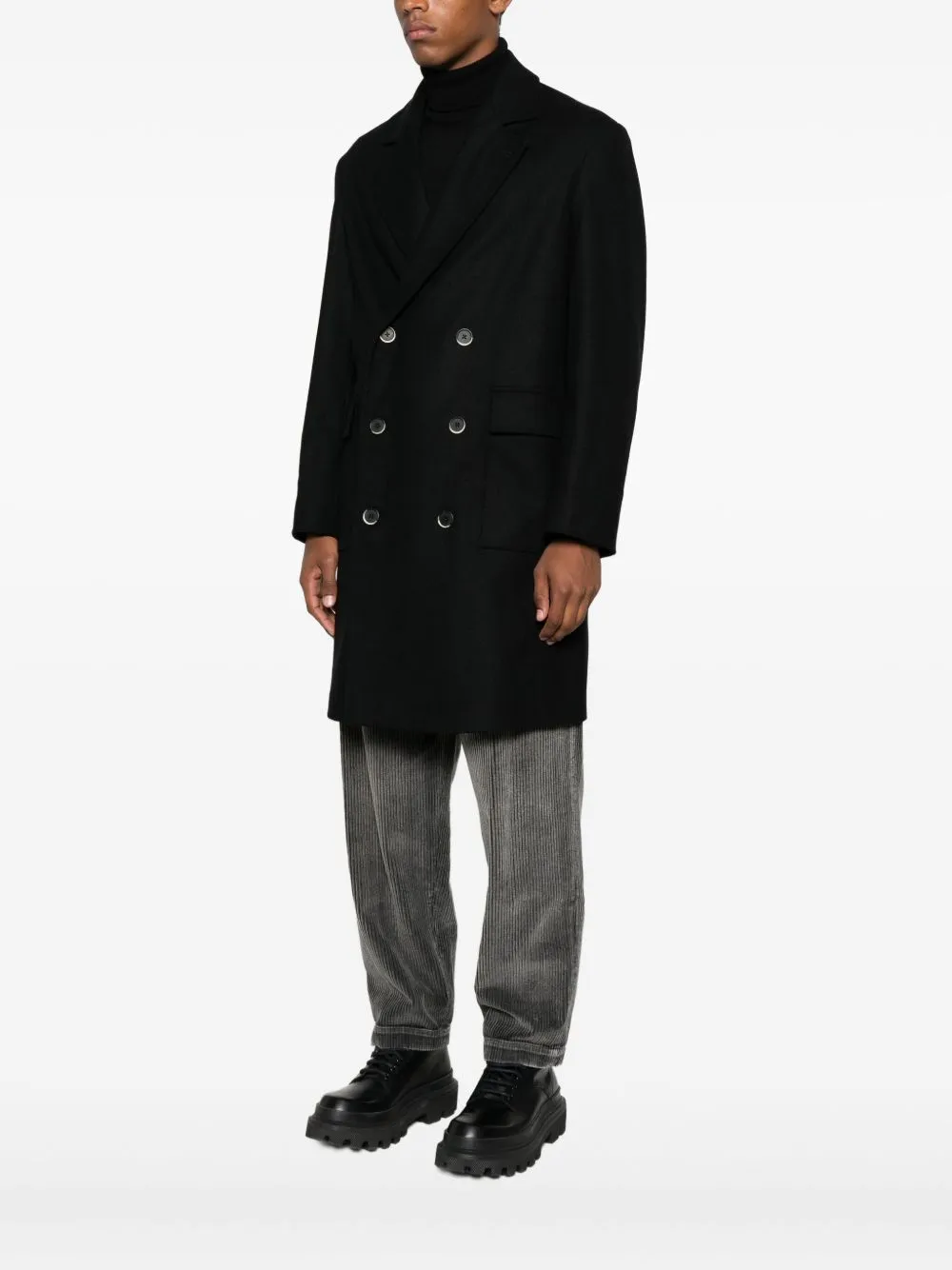 Double-Buttoned Padded Coat