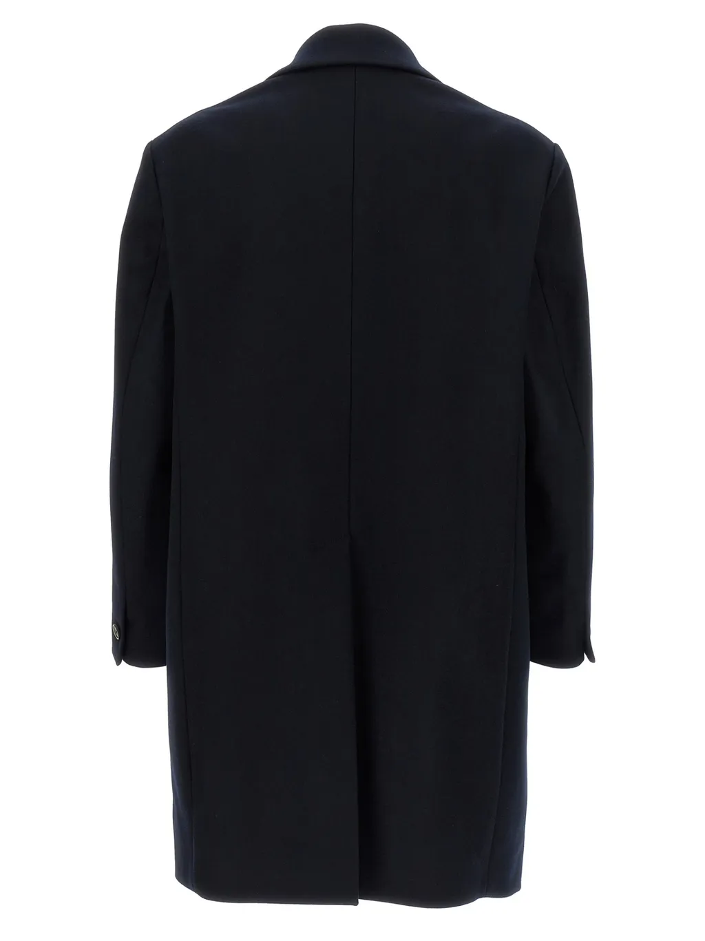 Notched-Lapel Wool-Blend Coat