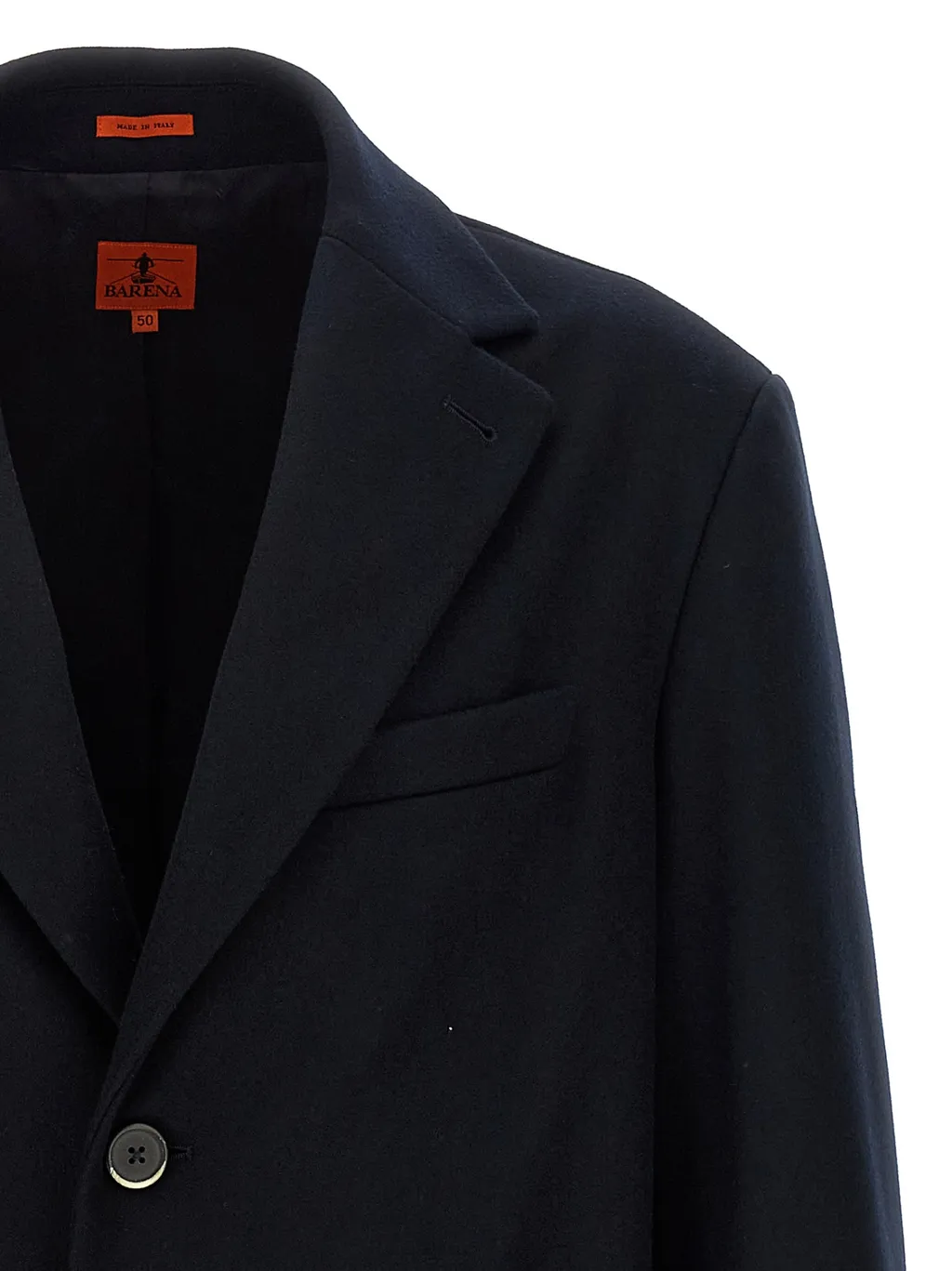Notched-Lapel Wool-Blend Coat