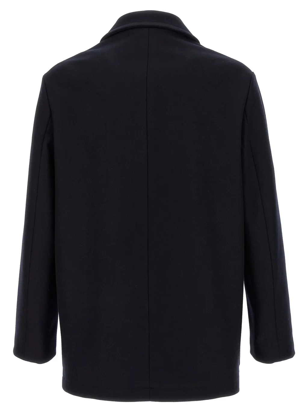 Double-Breasted Peak-Lapel Coat