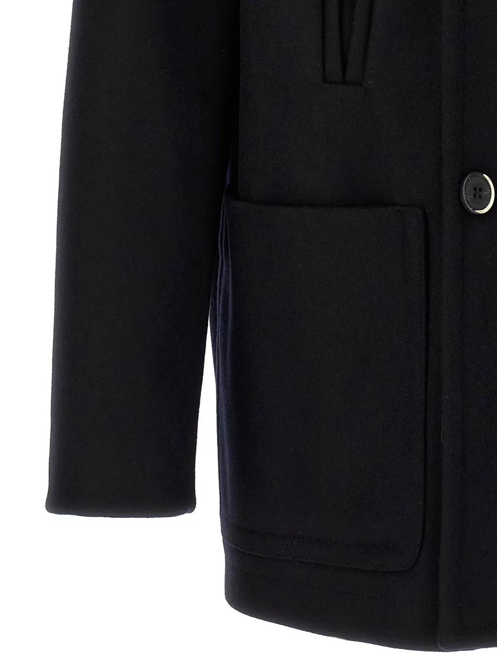 Double-Breasted Peak-Lapel Coat
