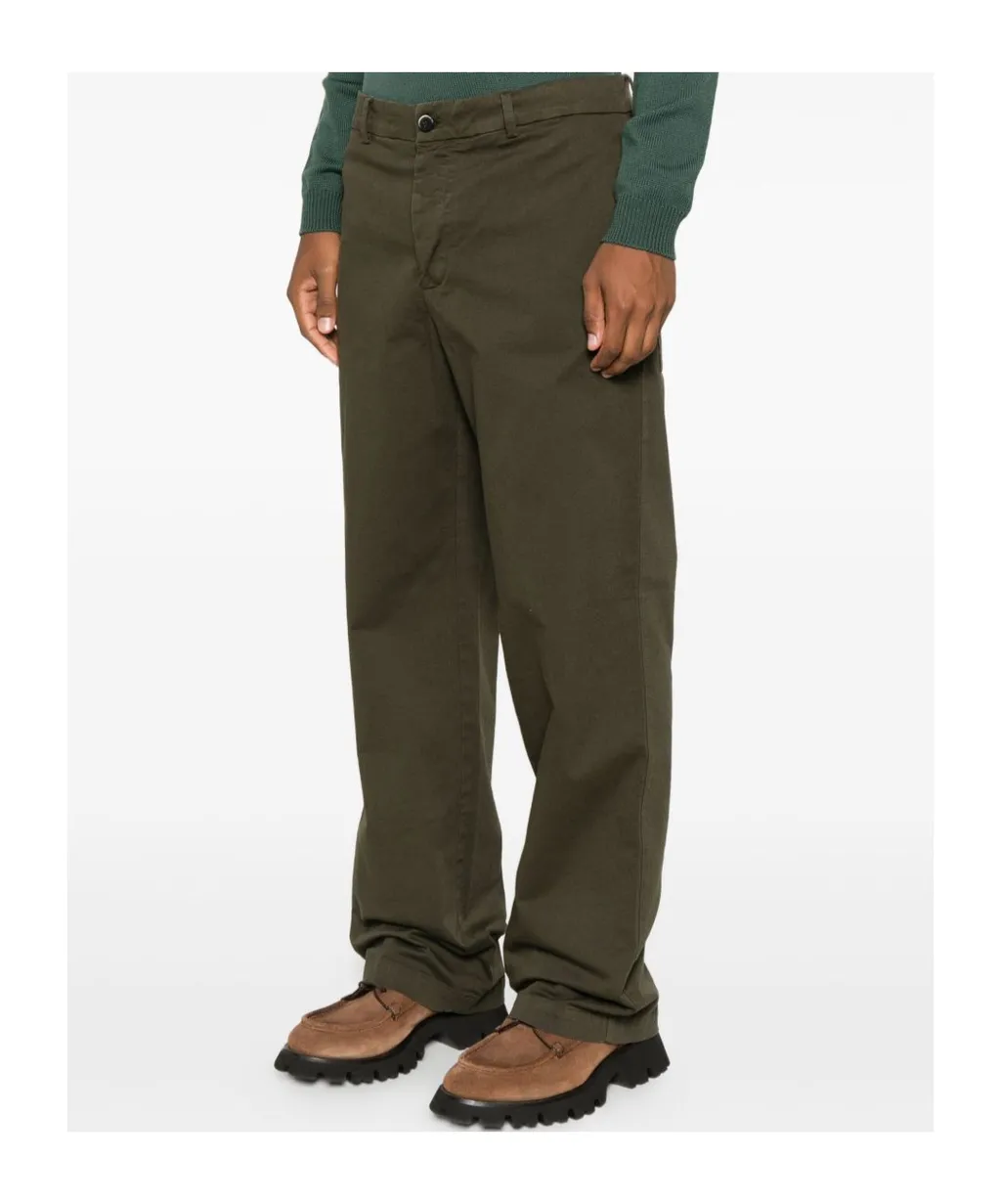 Button And Zipper Casual Pants