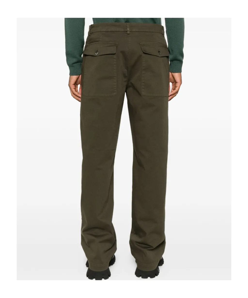 Button And Zipper Casual Pants