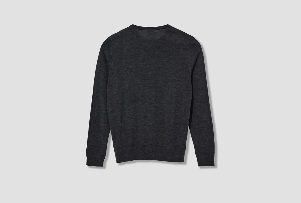 Round-Neck Long-Sleeve Knit Sweater