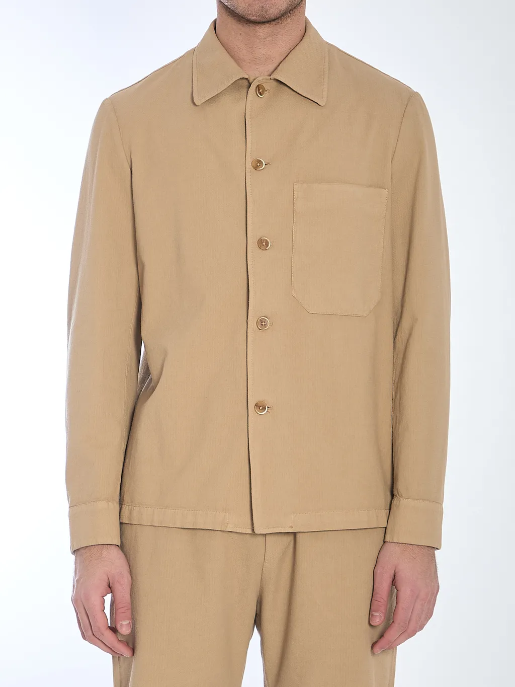 Long Sleeved Buttoned Overshirt