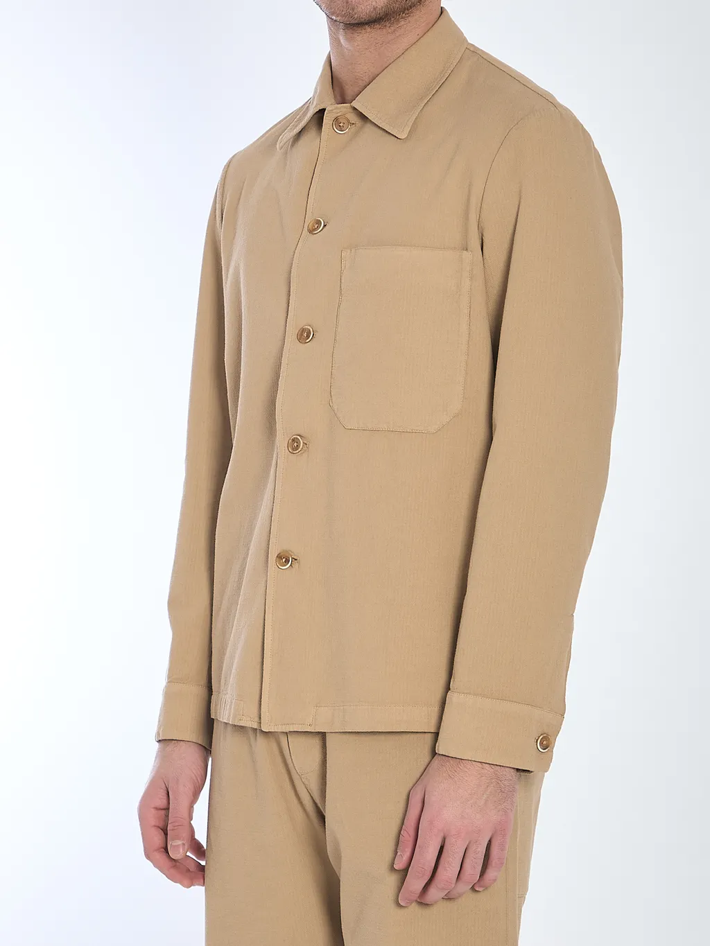 Long Sleeved Buttoned Overshirt