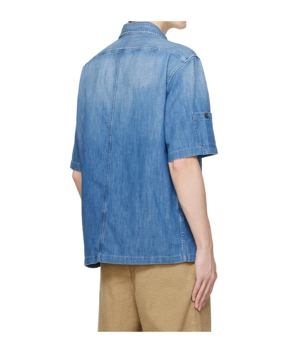 Short-Sleeve Denim Shirt