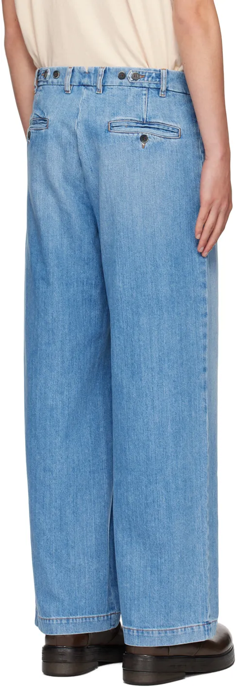 Straight Non-Elastic Denim Pants