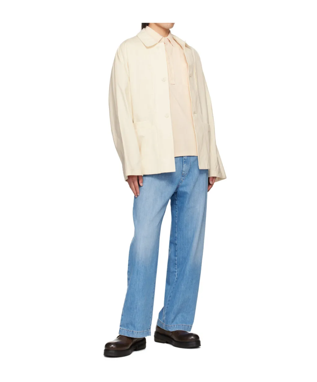 Straight Non-Elastic Denim Pants
