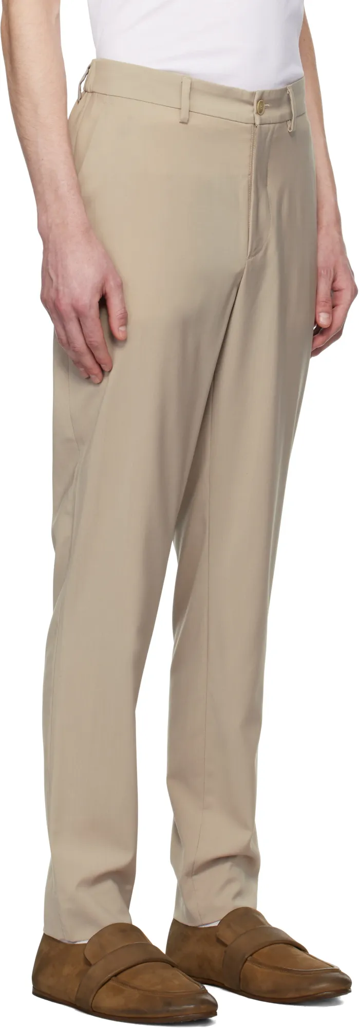 Half-Elastic Waist Casual Pants
