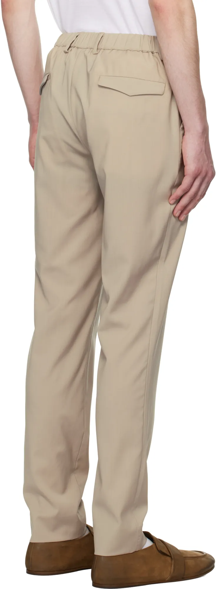 Half-Elastic Waist Casual Pants
