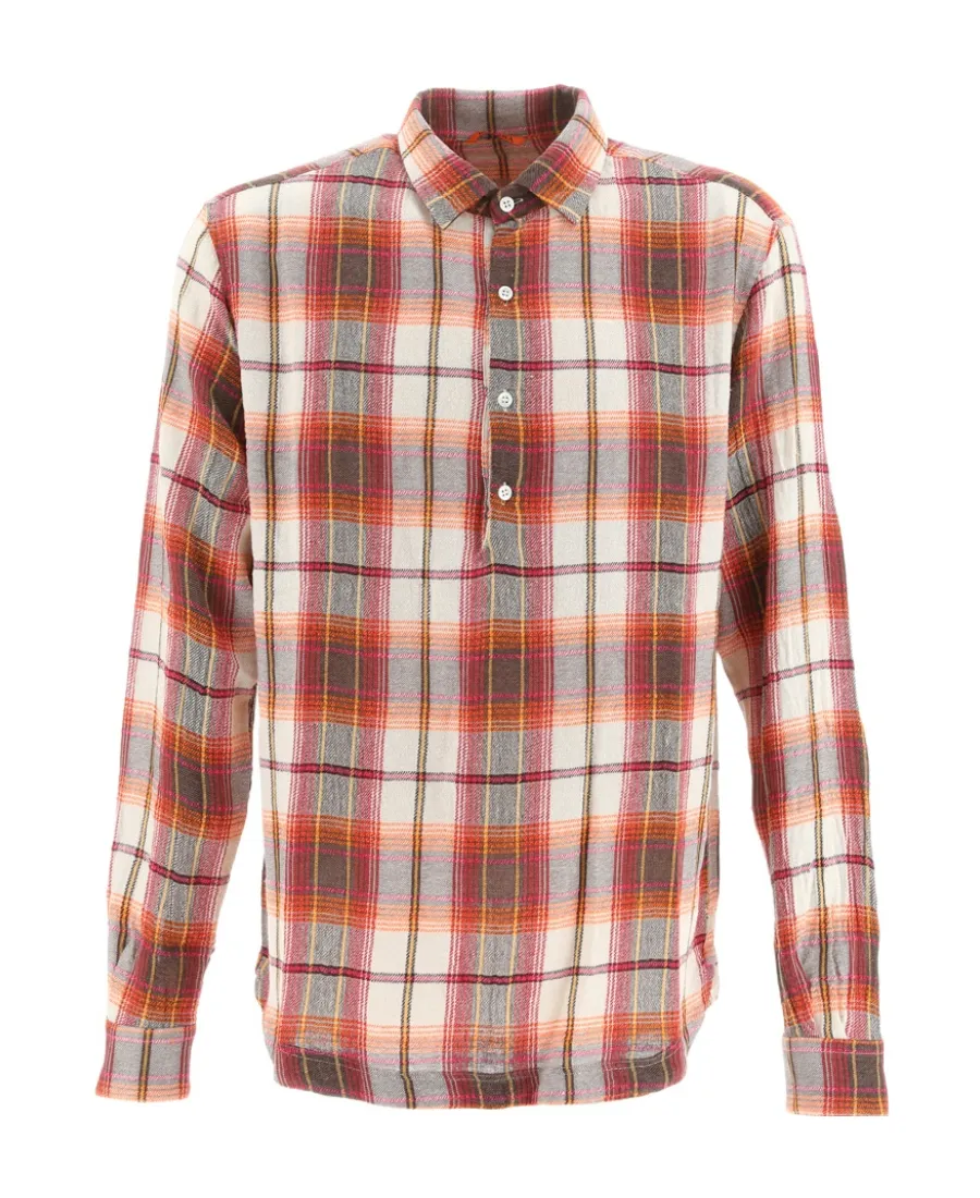 Long-Sleeved Checked Shirt