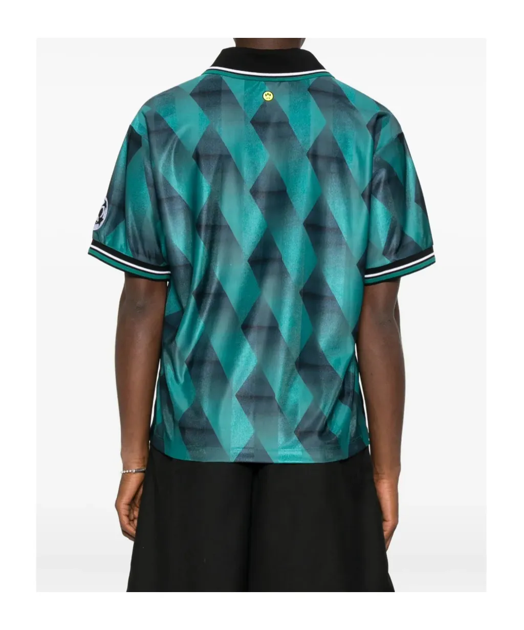 Geometric Pattern Polo Shirt