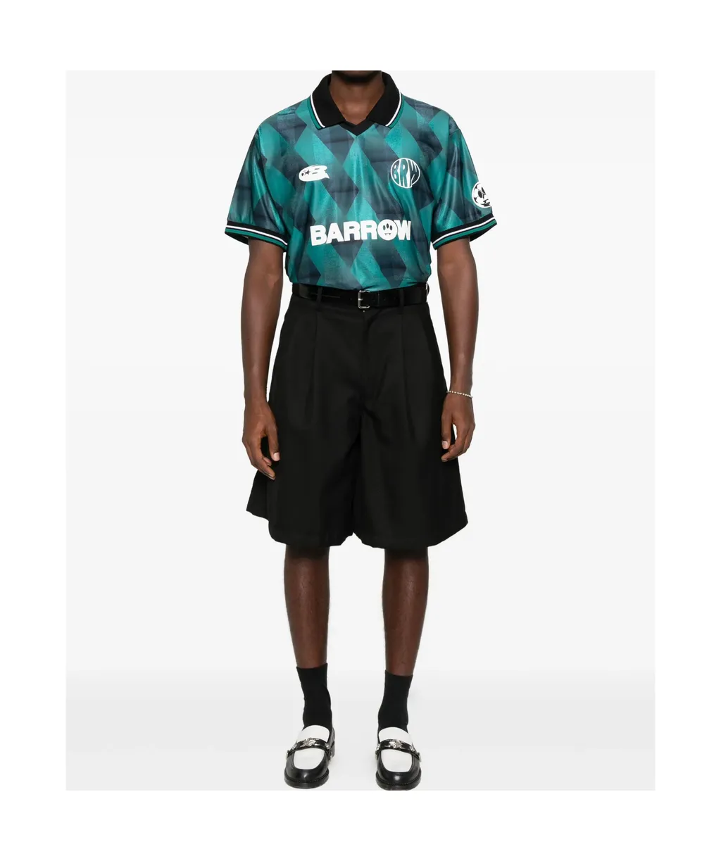 Geometric Pattern Polo Shirt