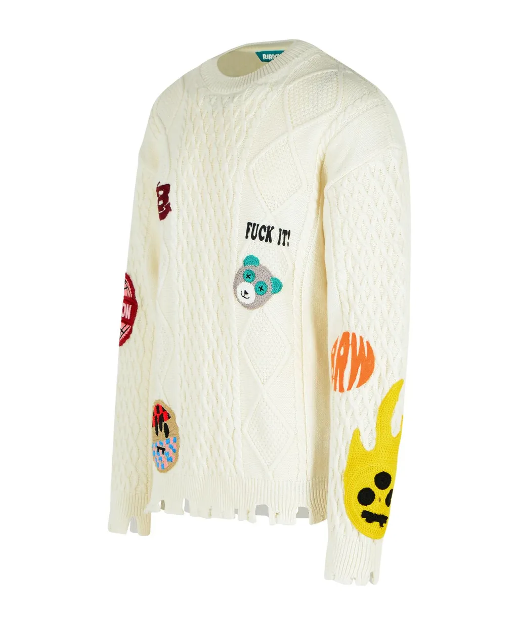 Embroidered Knit Sweater