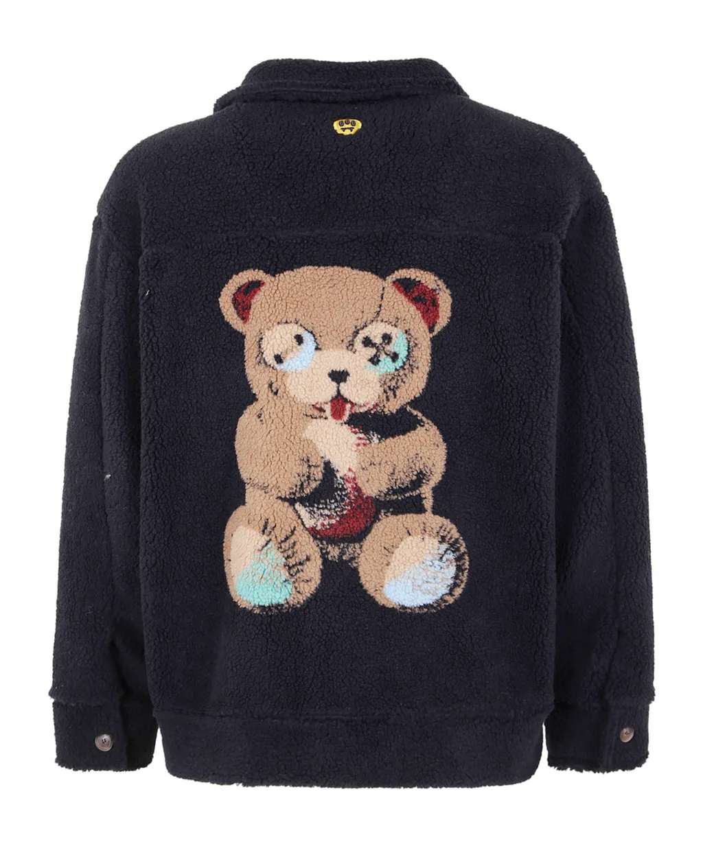 Teddy Print Shirt Jacket