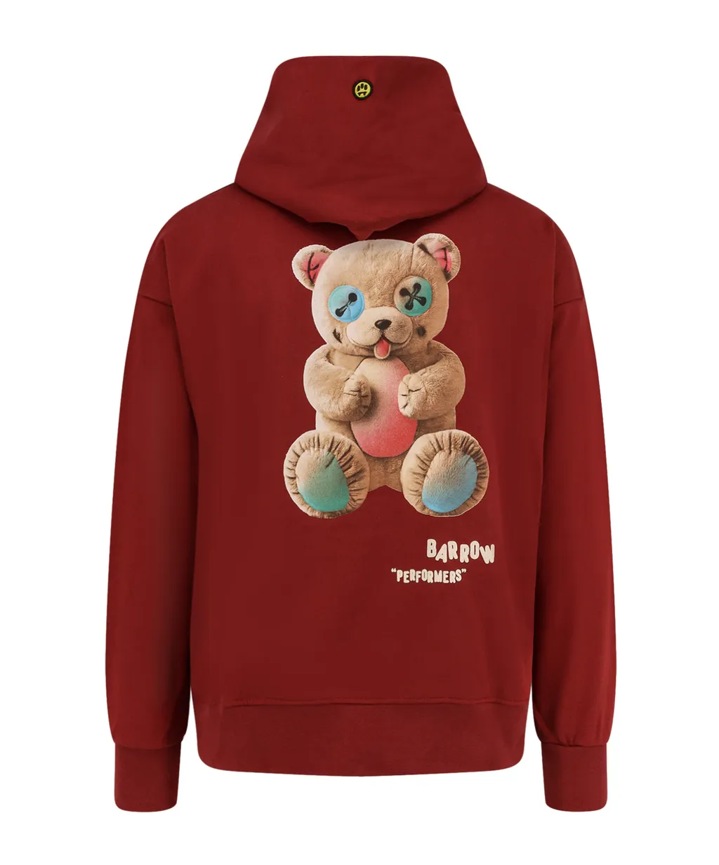 Teddy Print Hooded Sweatshirt