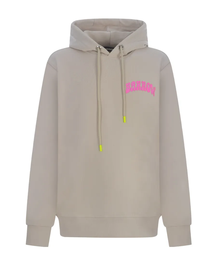 Logo Pattern Hooded Pullover